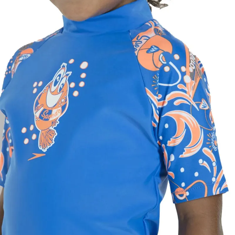 Speedo Kids Solarpop Essential Suntop Blue/Orange-3